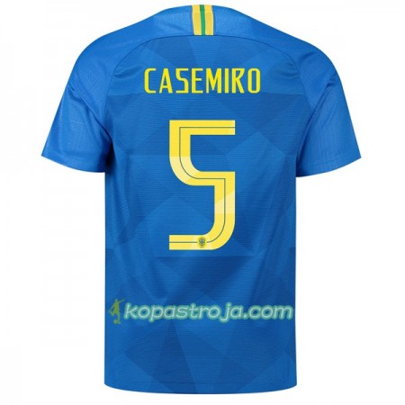 Billiga Fotbollströjor Brasilien Casemiro 5 VM 2018 Borta tröja